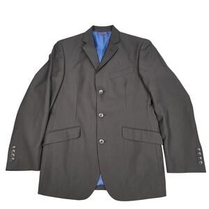 Billy London Blazer Mens 38R Gray Pinstripe Suit Jacket Classic Business Lined